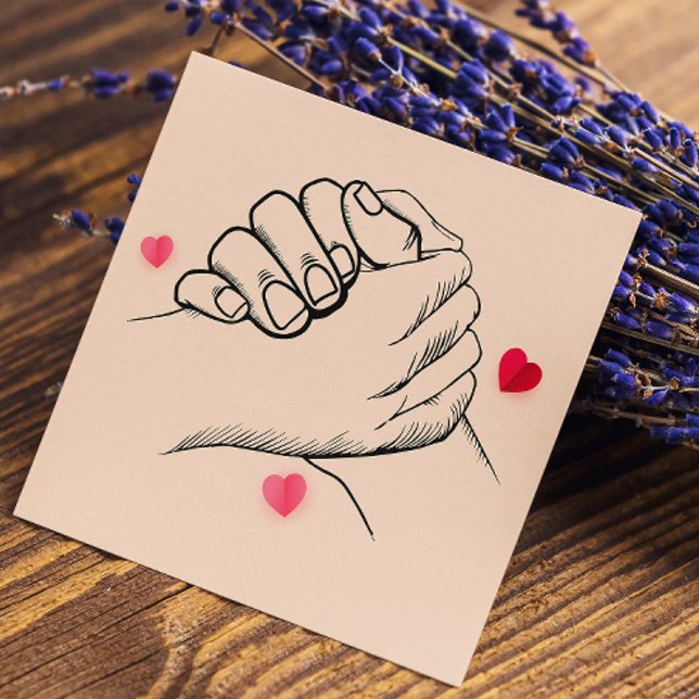 Carte De Référencement Référez Un Ami Branché Peach Pastels Coeur (Refer A Friend Trendy Light Peach Pastels Heart Referral Card)