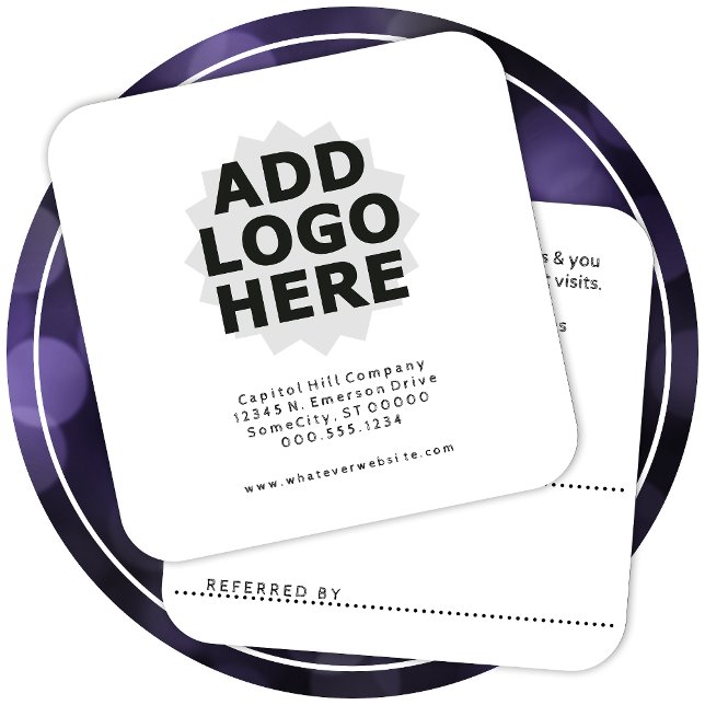 Carte De Référencement renvoi merci carré (Créateur téléchargé)