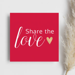 Carte De Référencement Salon de Beauté Élégant Rouge Blanc Or Cœur