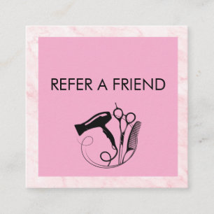 Carte De Référencement Salon de beauté Pink Marble