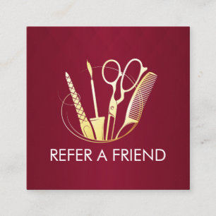 Carte De Référencement Salon de Beauté Vin de Bourgogne & Or
