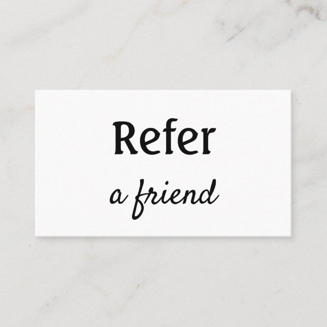 Carte De Référencement simple et minimal ajouter votre nom magasin salon (Devant)