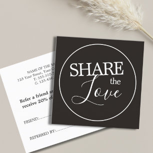 Carte De Référencement Simple Moderne Ivoire Noir et Blanc BeautySalon