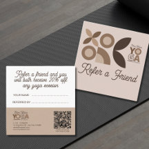 Studio de Yoga Motif Brown beige moderne