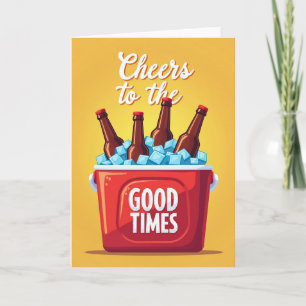 Carte de refroidisseur d'anniversaire Cheers