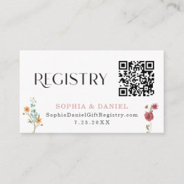 Carte de registre de cadeaux de douche de mariée b