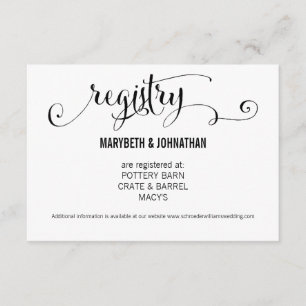 Carte de Registre Mariage de script moderne We Do