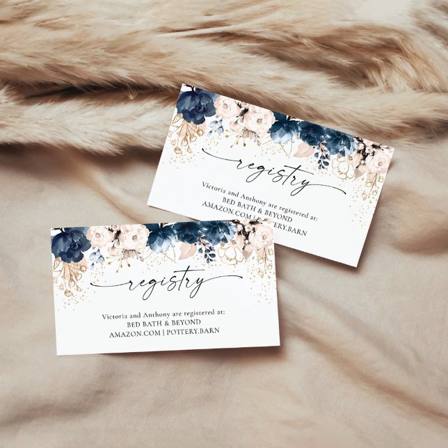 Carte de registre Navy Blue et Dusty Rose (Créateur téléchargé)