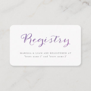 Carte de registre Pure Loss Watercolor / Violet