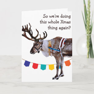 CARTE DE RÉINDEUR IRONIQUE XMAS PERSONNALISABLE