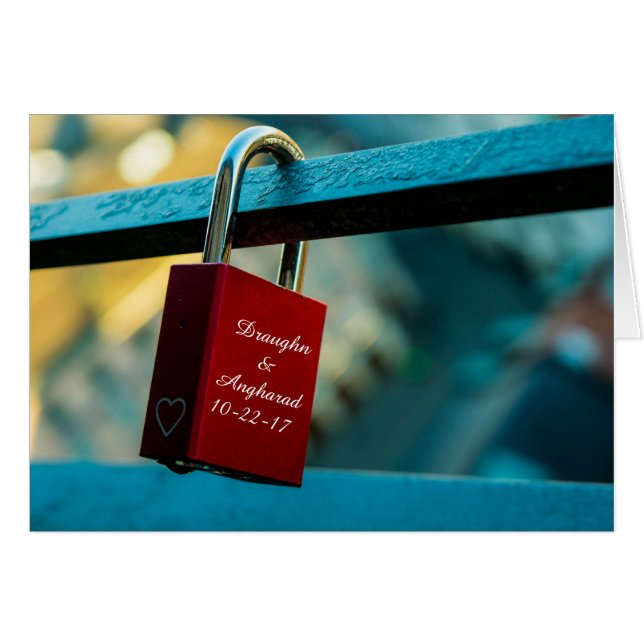 Carte de relation de cadenas personnalisée "Love L (Devant horizontal)
