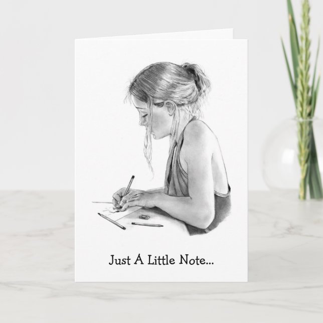 CARTE DE REMARQUE D'ART PENCIL, DESSIN (Devant)