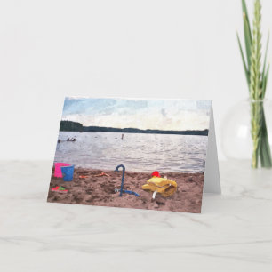 CARTE DE REMARQUE : Lac Harriet, "À la plage"_ Car