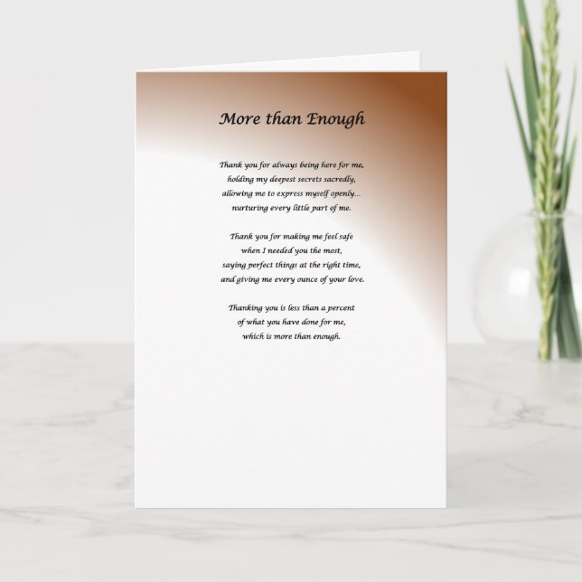 Carte de remerciement (Devant)