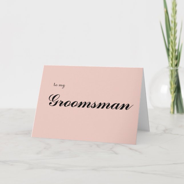 Carte de remerciement à mon garçon d'honneur (Devant)