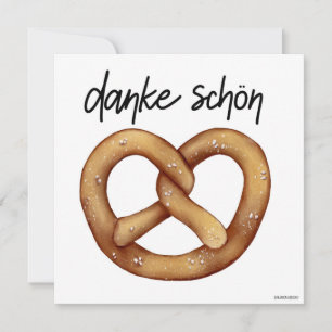 Carte de remerciement allemande Pretzel Danke Scho