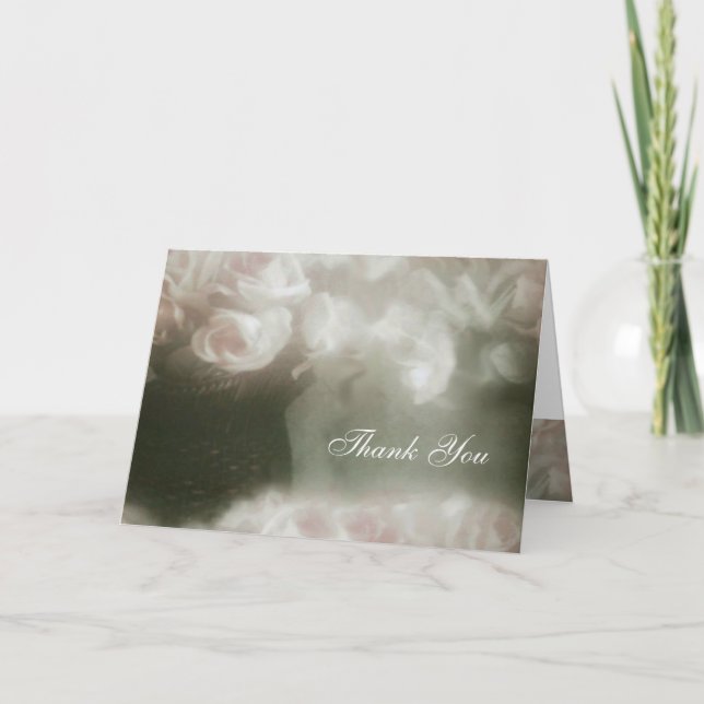 Carte de remerciement aux roses (Devant)