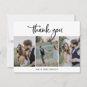 Carte de remerciement avec modèle de photo Rustic 