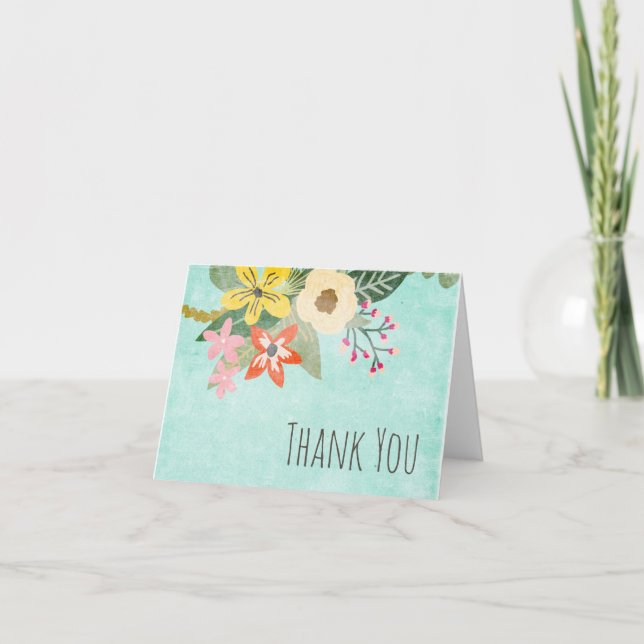 Carte de remerciement Beautiful Blooms (Devant)