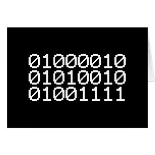 CARTE DE REMERCIEMENT BINARY BRO