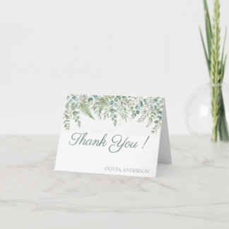 Carte de remerciement botanique Eucalyptus