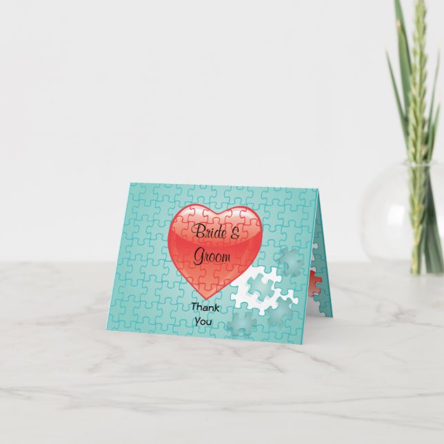 Carte de remerciement casse-tête Vous êtes mon com (Devant)