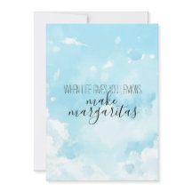 Carte de remerciement ciel aquarelle
