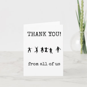 Carte de remerciement, Clients, De notre part à to