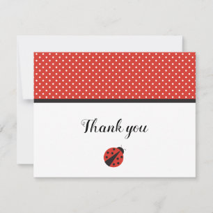 Carte de remerciement coccinelle - vierge