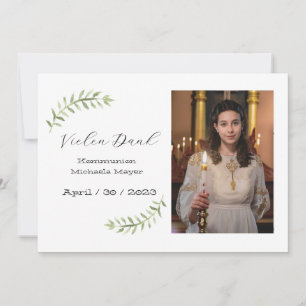 Carte de remerciement communion / confirmation bla