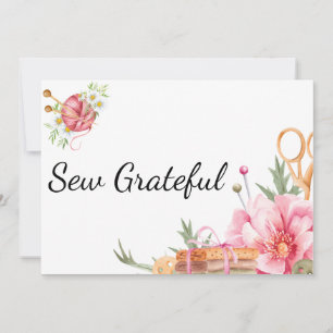 Carte de remerciement couture - Merci beaucoup