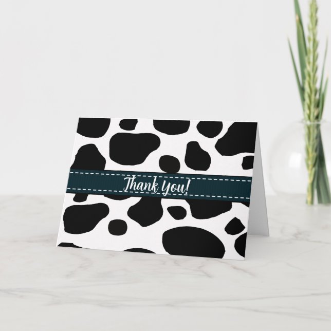 Carte de remerciement Cow Spots pour toutes occasi (Devant)