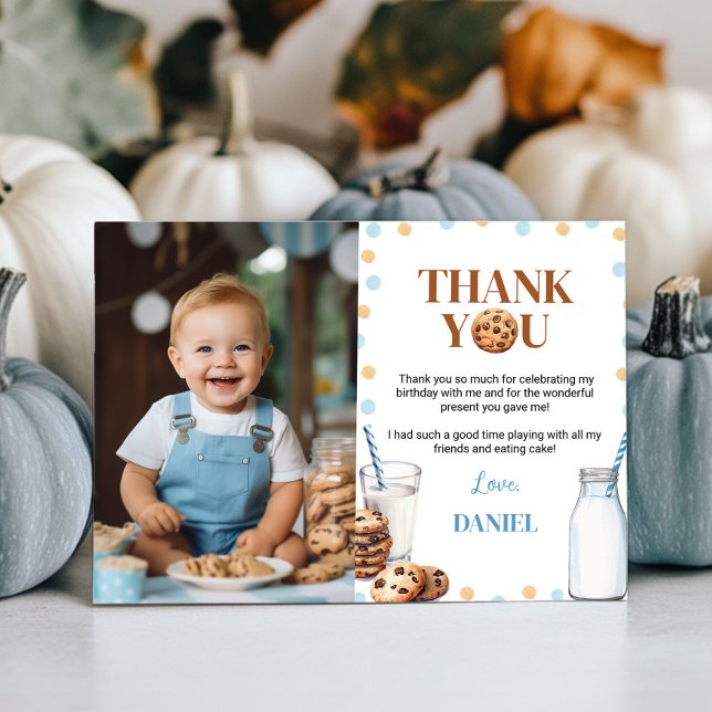 Carte de remerciement d'anniversaire avec photo de (Créateur téléchargé)