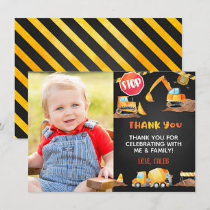 Carte de remerciement d'anniversaire de constructi