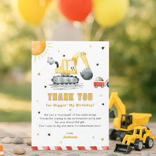 Carte de remerciement d'anniversaire de constructi