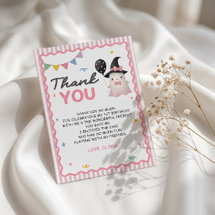 Carte de remerciement d'anniversaire de fille fant