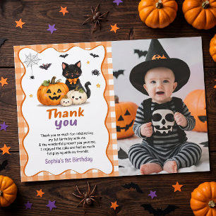 Carte de remerciement d'anniversaire de Halloween