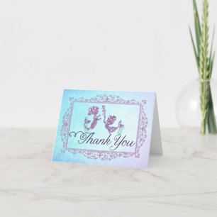 Carte de remerciement d'anniversaire de sirène