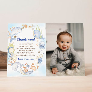 Carte de remerciement d'anniversaire de vie sous-m