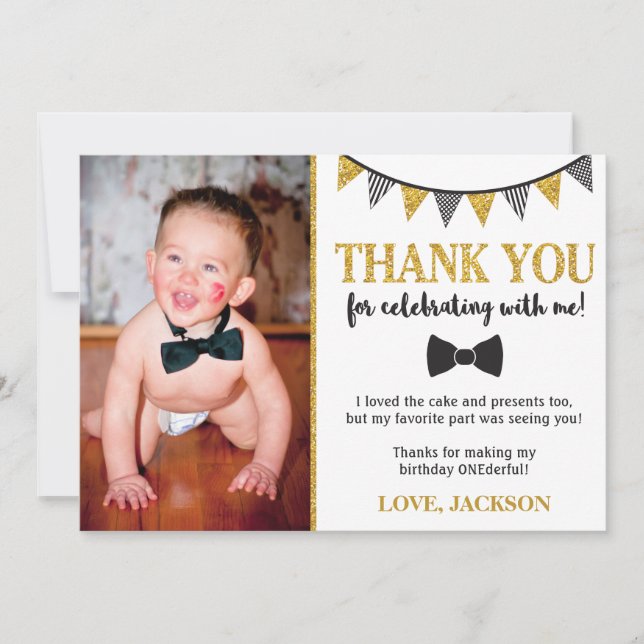 Carte de remerciement d'anniversaire Mr. ONEderful (Devant)
