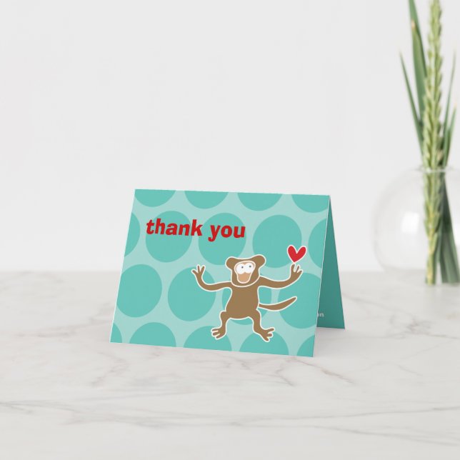 Carte de remerciement d'anniversaire pour enfant a (Devant)
