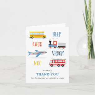 Carte de remerciement d'anniversaire pour enfant B
