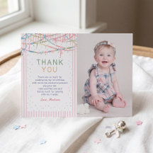 Carte de remerciement d'anniversaire pour filles r