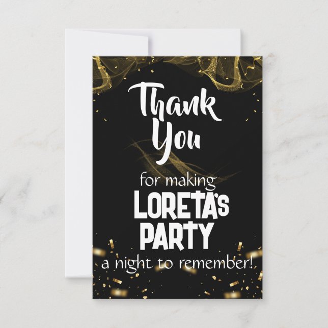 Carte de remerciement d'anniversaire surprise pour (Devant)