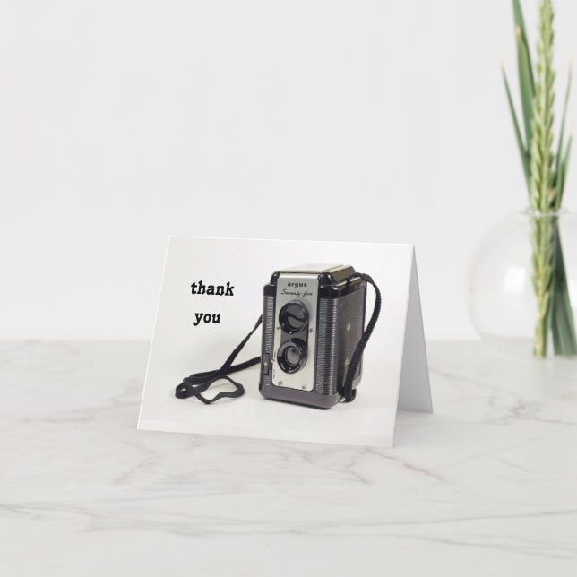 Carte de remerciement d'appareil photo (Devant)