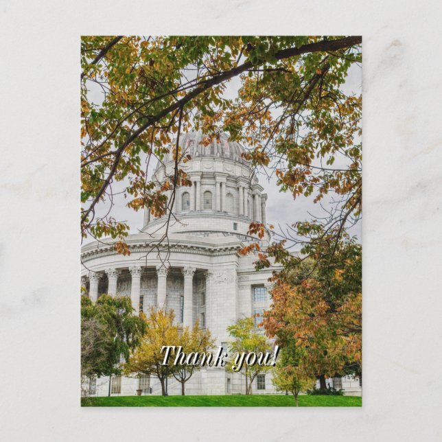 Carte de remerciement d'automne du Capitole du Mis (Devant)