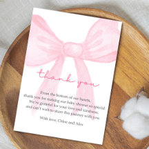 Carte de remerciement de Baby Shower à arc-en-ciel
