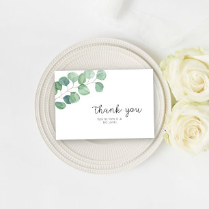 Carte de remerciement de Baby Shower au eucalyptus