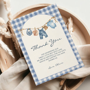 Carte de remerciement de Baby Shower pour bébé en