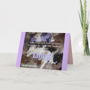 Carte de remerciement de chat en smoking violet Pr